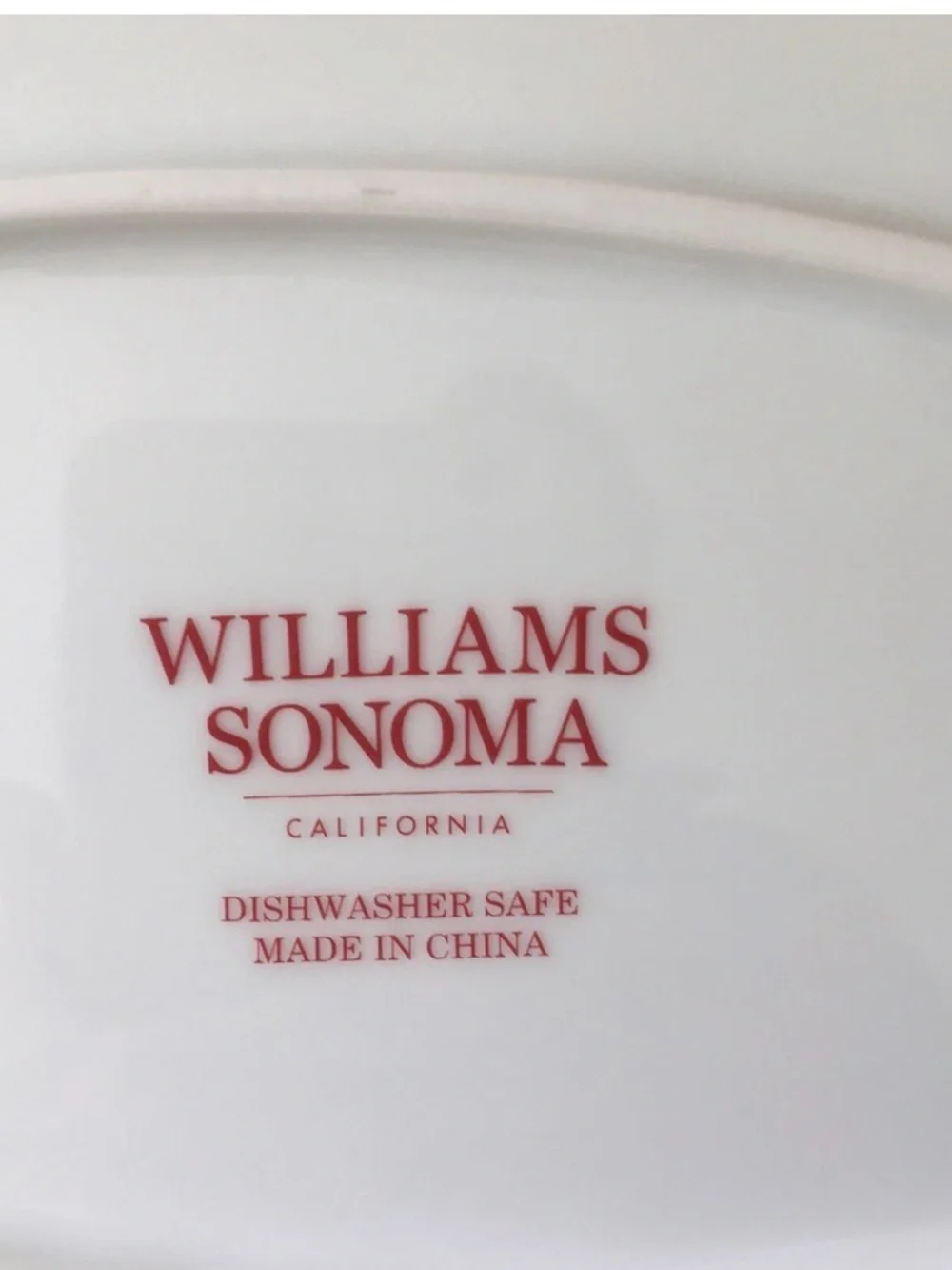 Williams Sonoma White Ceramic Holiday Serving Plate “Twas the Night”NWT